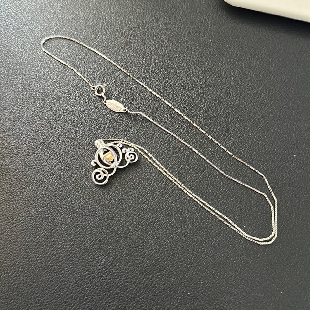 Disney Cinderella carriage necklace
